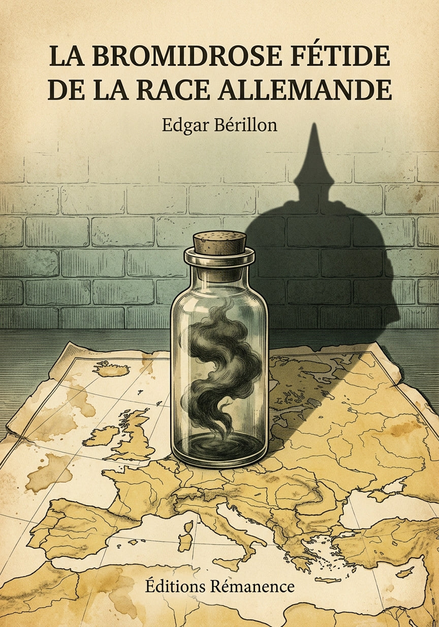 Livre La Bromidrose fétide de la race allemande par Edgar Bérillon - Couverture - Editions Remanence