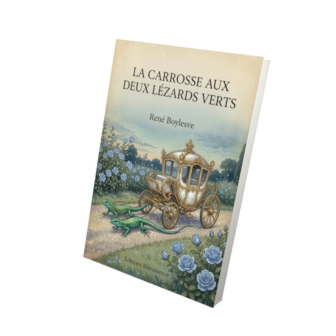 Livre La carrosse aux deux lézards verts - René Boylesve - Vue 3D - Editions Remanence