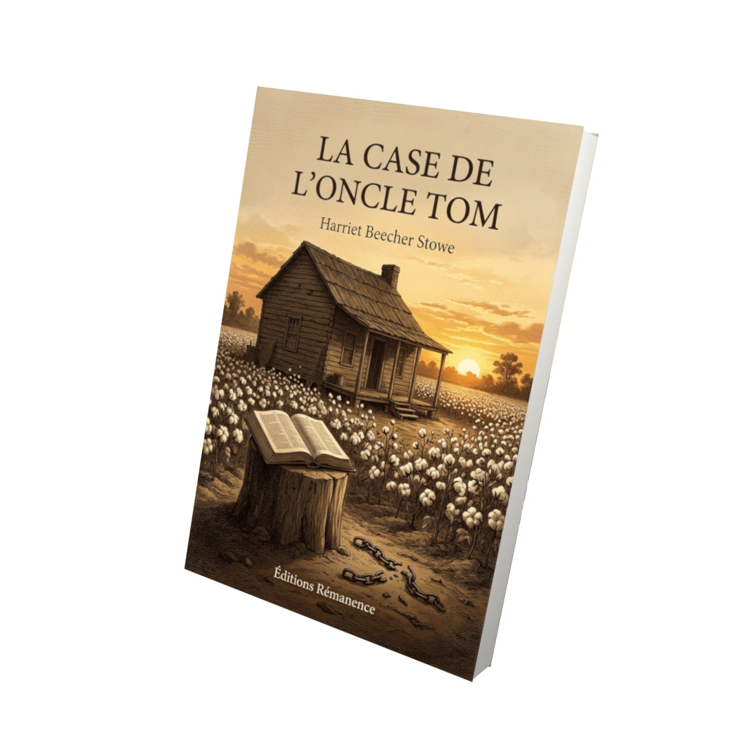 Livre La Case de l’oncle Tom par Harriet Beecher Stowe - Vue 3D - Editions Remanence