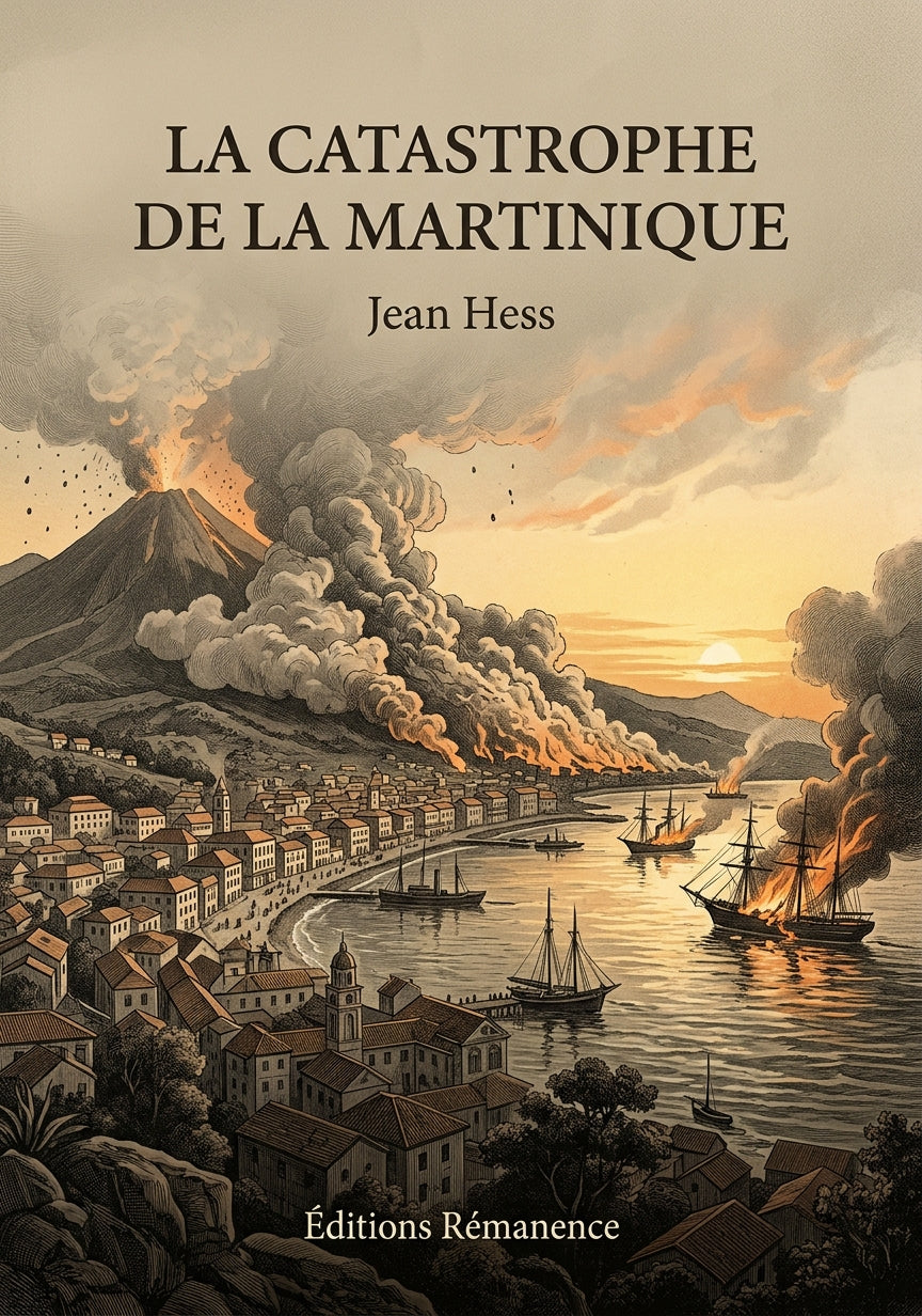 Livre La Catastrophe de la Martinique par Jean Hess - Couverture - Editions Remanence