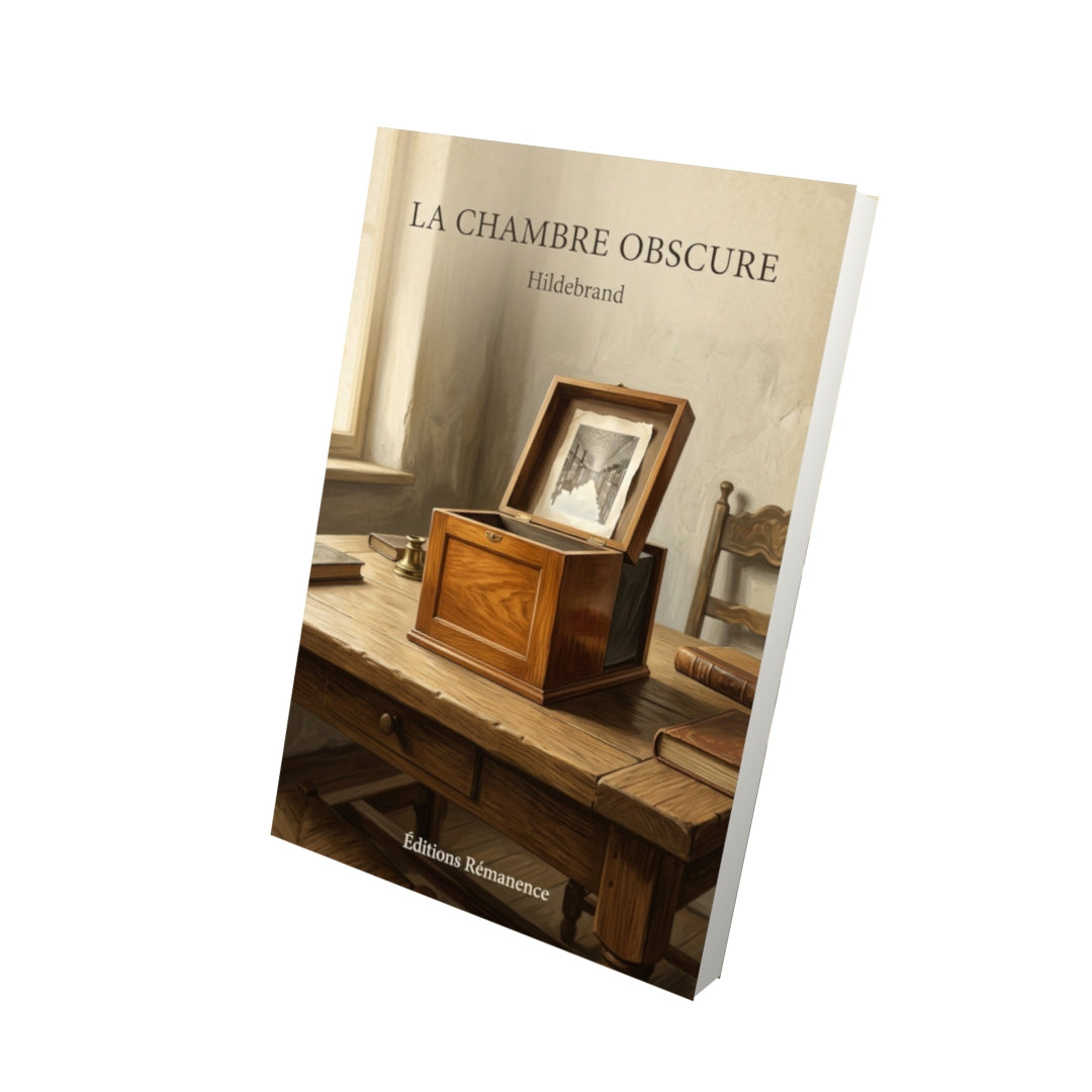 Livre La chambre obscure - Hildebrand - Vue 3D - Editions Remanence