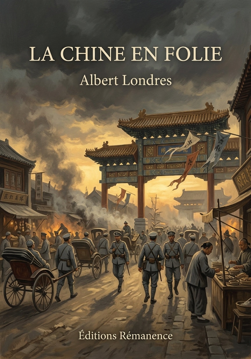 Livre La Chine en folie par Albert Londres - Couverture - Editions Remanence