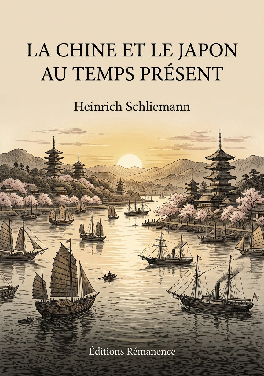 Livre La Chine et le Japon au temps présent par Heinrich Schliemann - Couverture - Editions Remanence