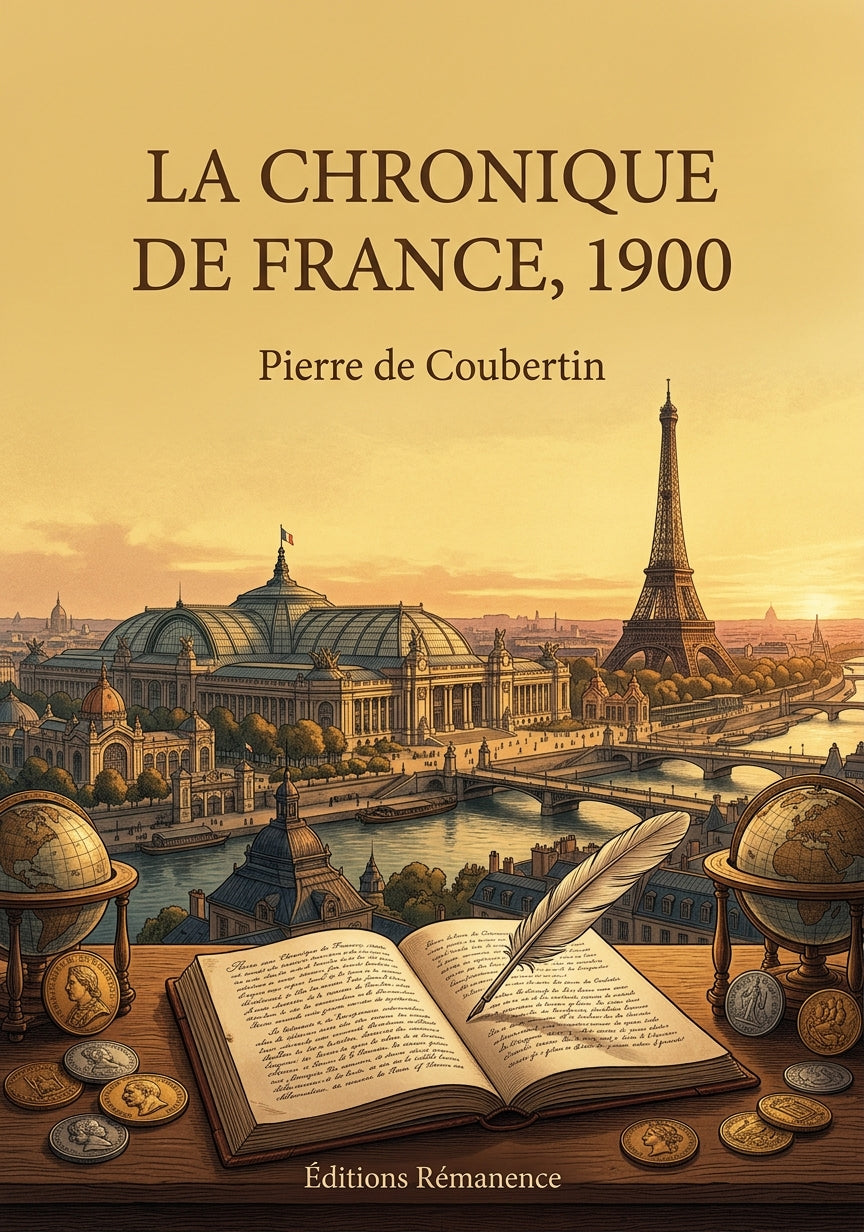 Livre La Chronique de France, 1900 par Pierre de Coubertin - Couverture - Editions Remanence