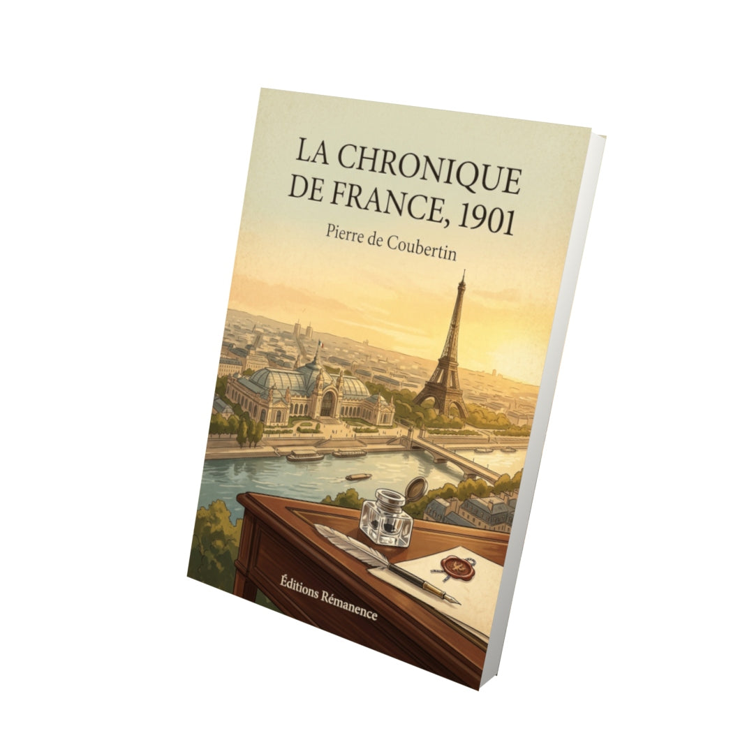 Livre La Chronique de France, 1901 par Pierre de Coubertin - Vue 3D - Editions Remanence
