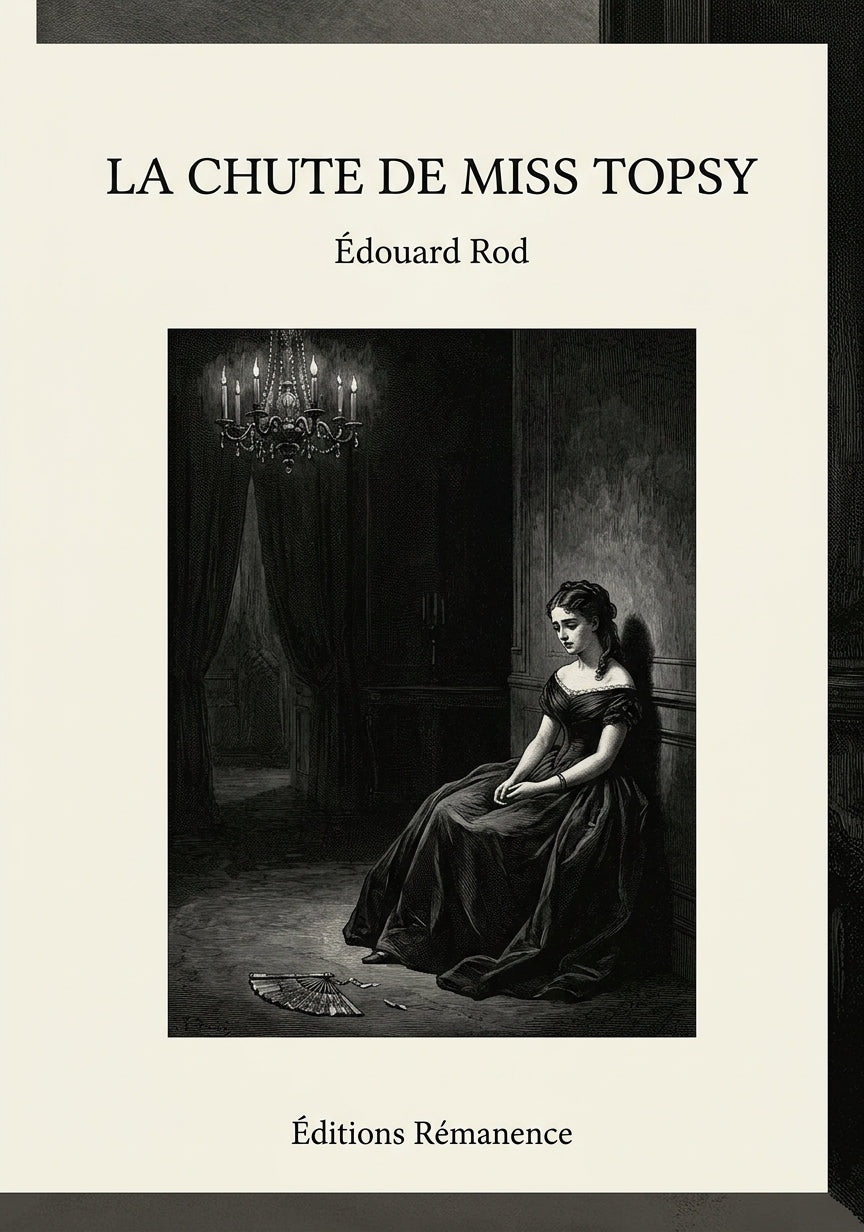 Livre La Chute de Miss Topsy par Édouard Rod - Couverture - Editions Remanence