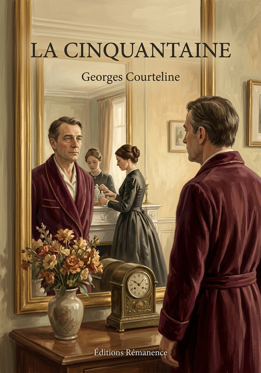 Livre La Cinquantaine par Georges Courteline - Couverture - Editions Remanence