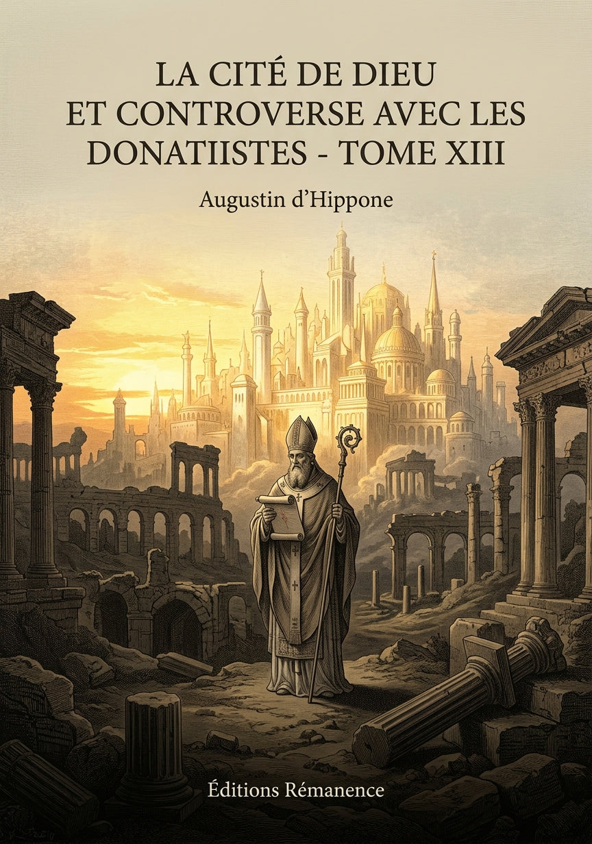 Livre La Cité de Dieu et Controverse avec les donatistes - Tome XIII par Augustin d’Hippone - Couverture - Editions Remanence