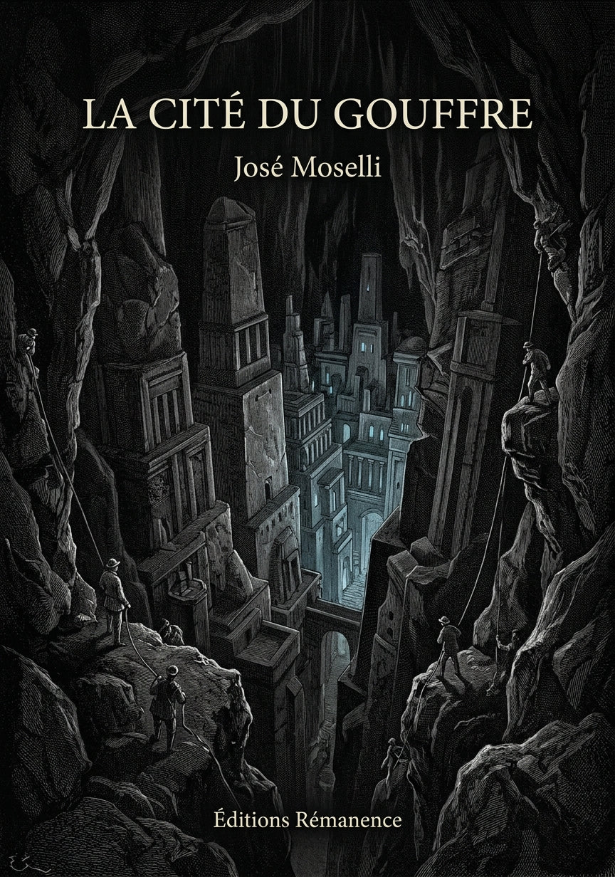 Livre La Cité du gouffre par José Moselli - Couverture - Editions Remanence