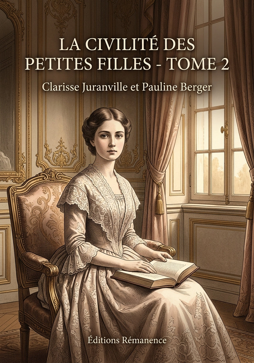 Livre La civilité des petites filles - Tome 2 par Clarisse Juranville et Pauline Berger - Couverture - Editions Remanence