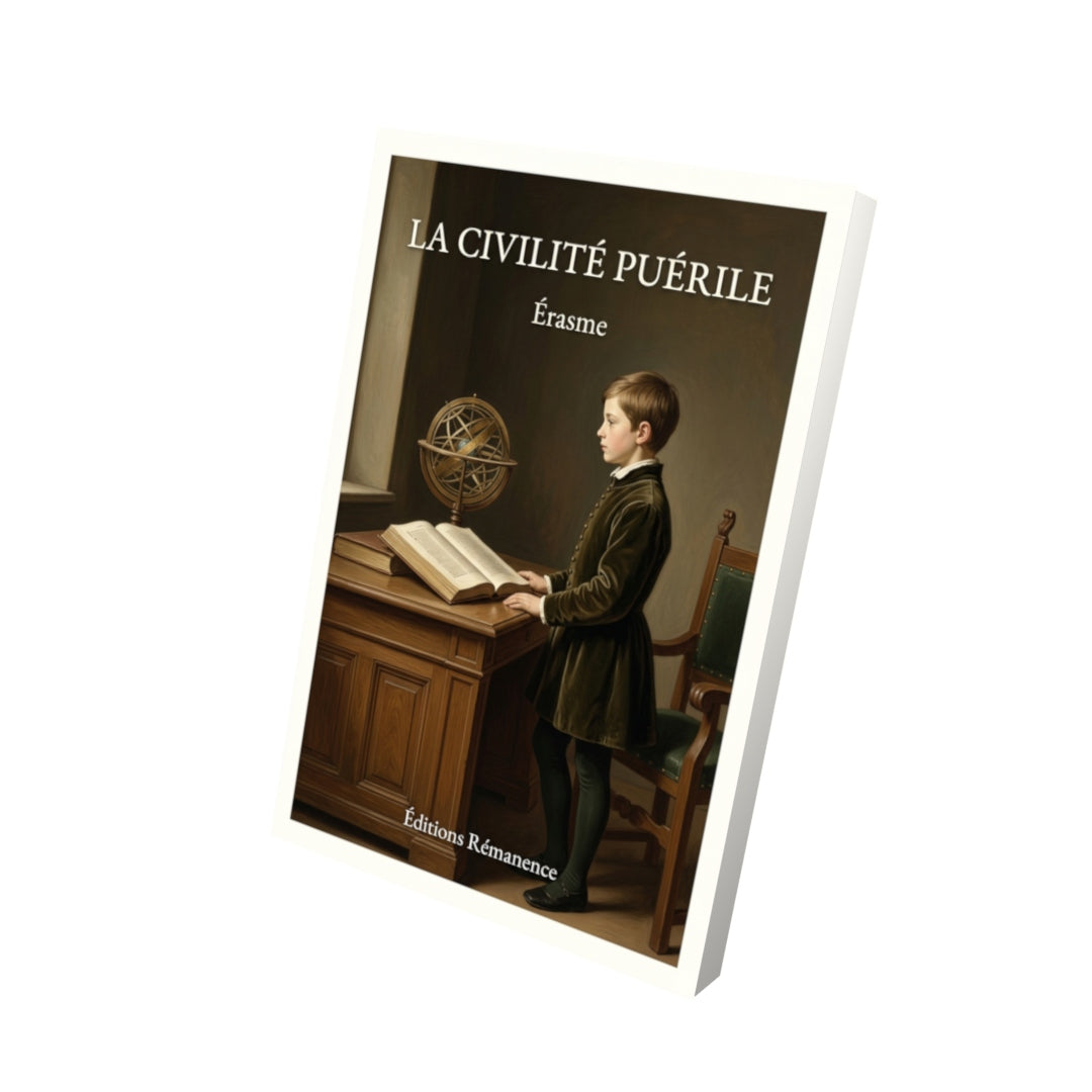 Livre La Civilité puérile par Érasme - Vue 3D - Editions Remanence