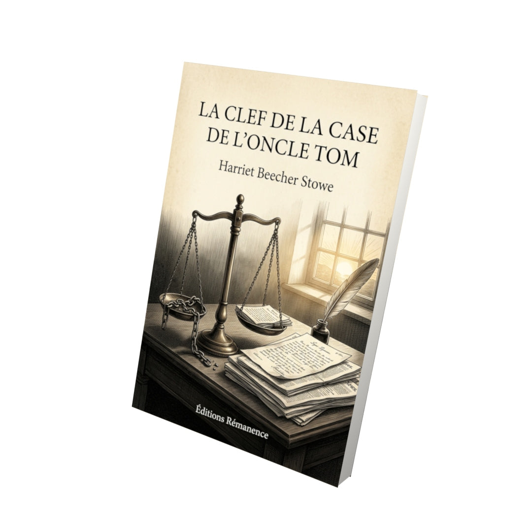 Livre La Clef de la case de l’Oncle Tom par Harriet Beecher Stowe - Vue 3D - Editions Remanence