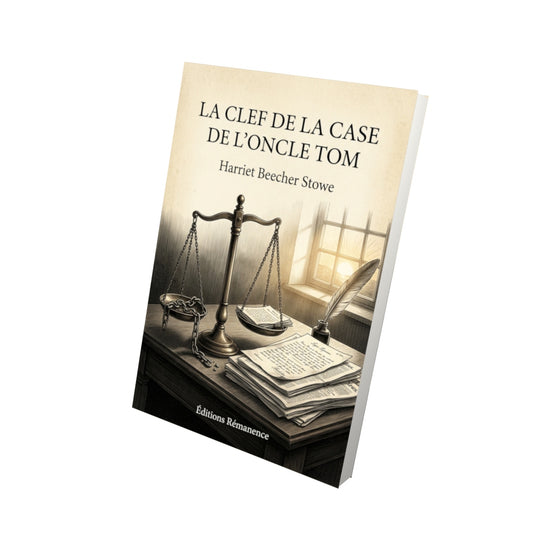 Livre La Clef de la case de l’Oncle Tom par Harriet Beecher Stowe - Vue 3D - Editions Remanence