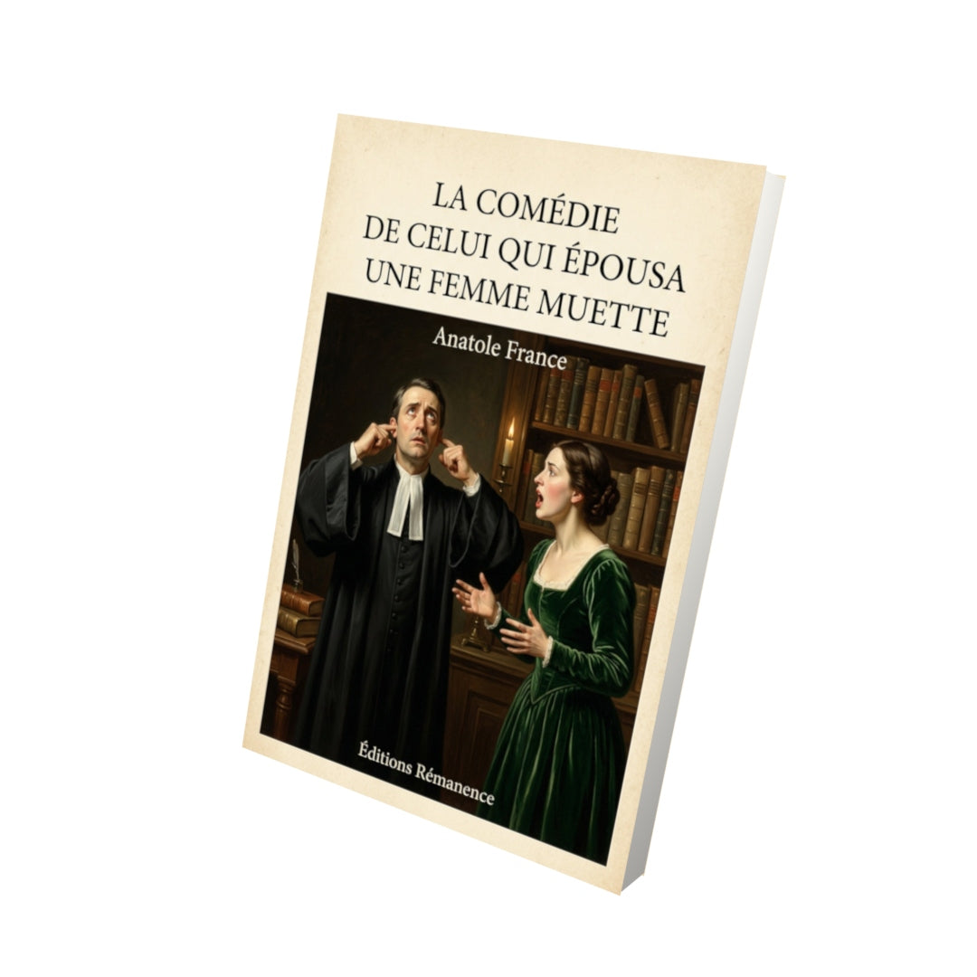 Livre La comédie de celui qui épousa une femme muette - Anatole France - Vue 3D - Editions Remanence