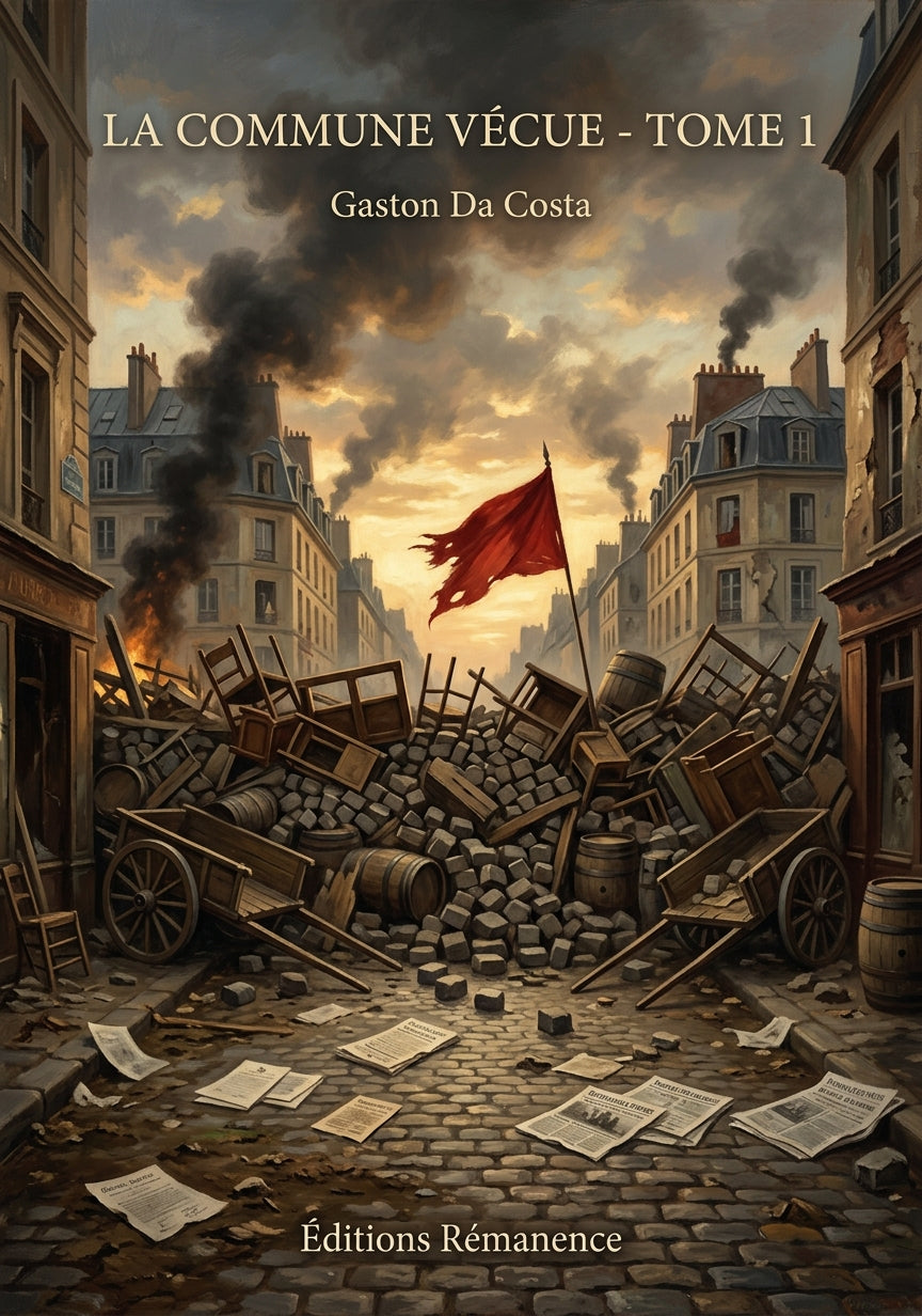 Livre La Commune vécue - Tome 1 par Gaston Da Costa - Couverture - Editions Remanence