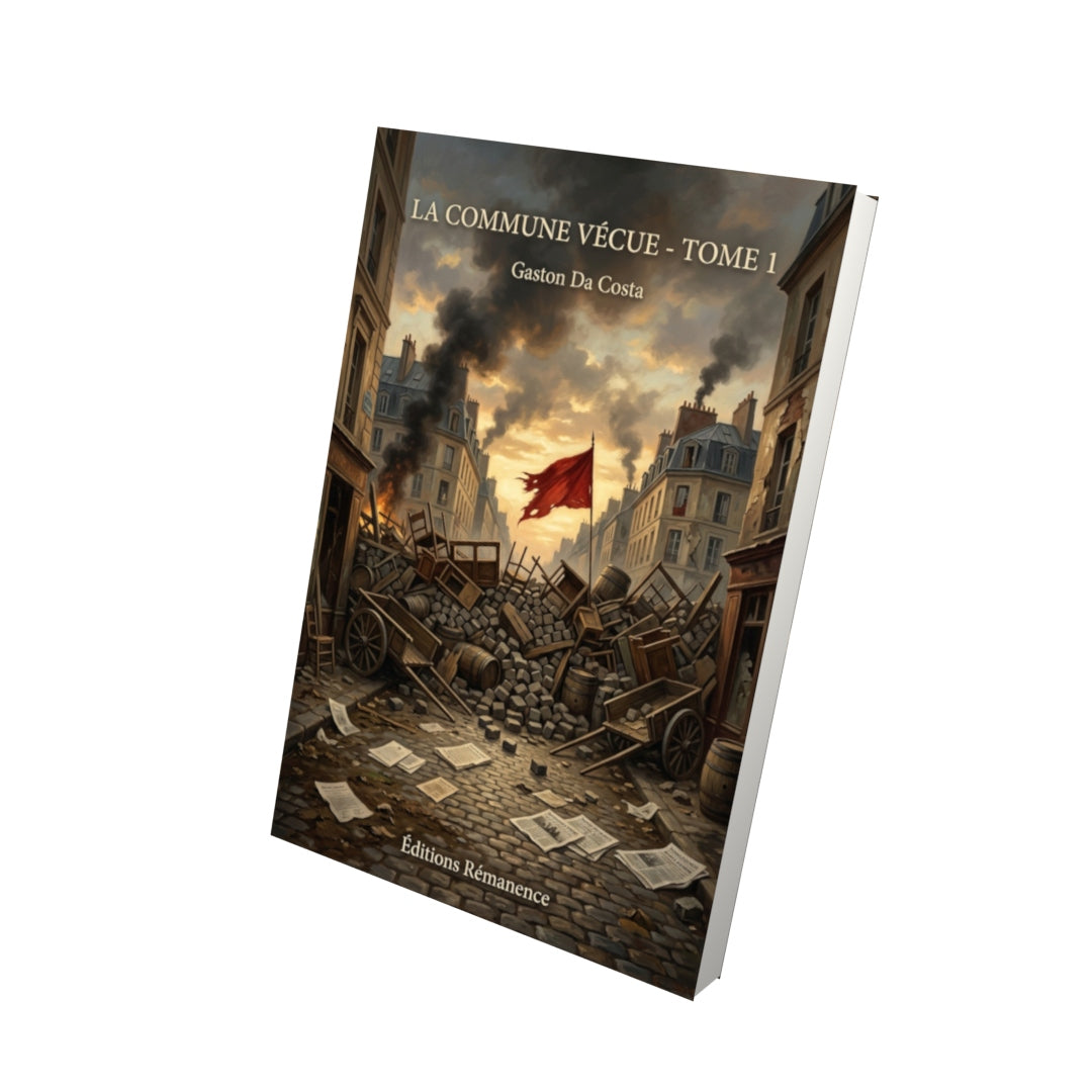 Livre La Commune vécue - Tome 1 par Gaston Da Costa - Vue 3D - Editions Remanence