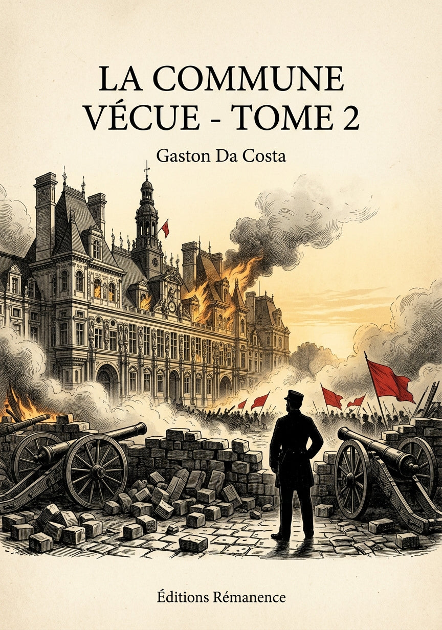 Livre La Commune vécue - Tome 2 par Gaston Da Costa - Couverture - Editions Remanence