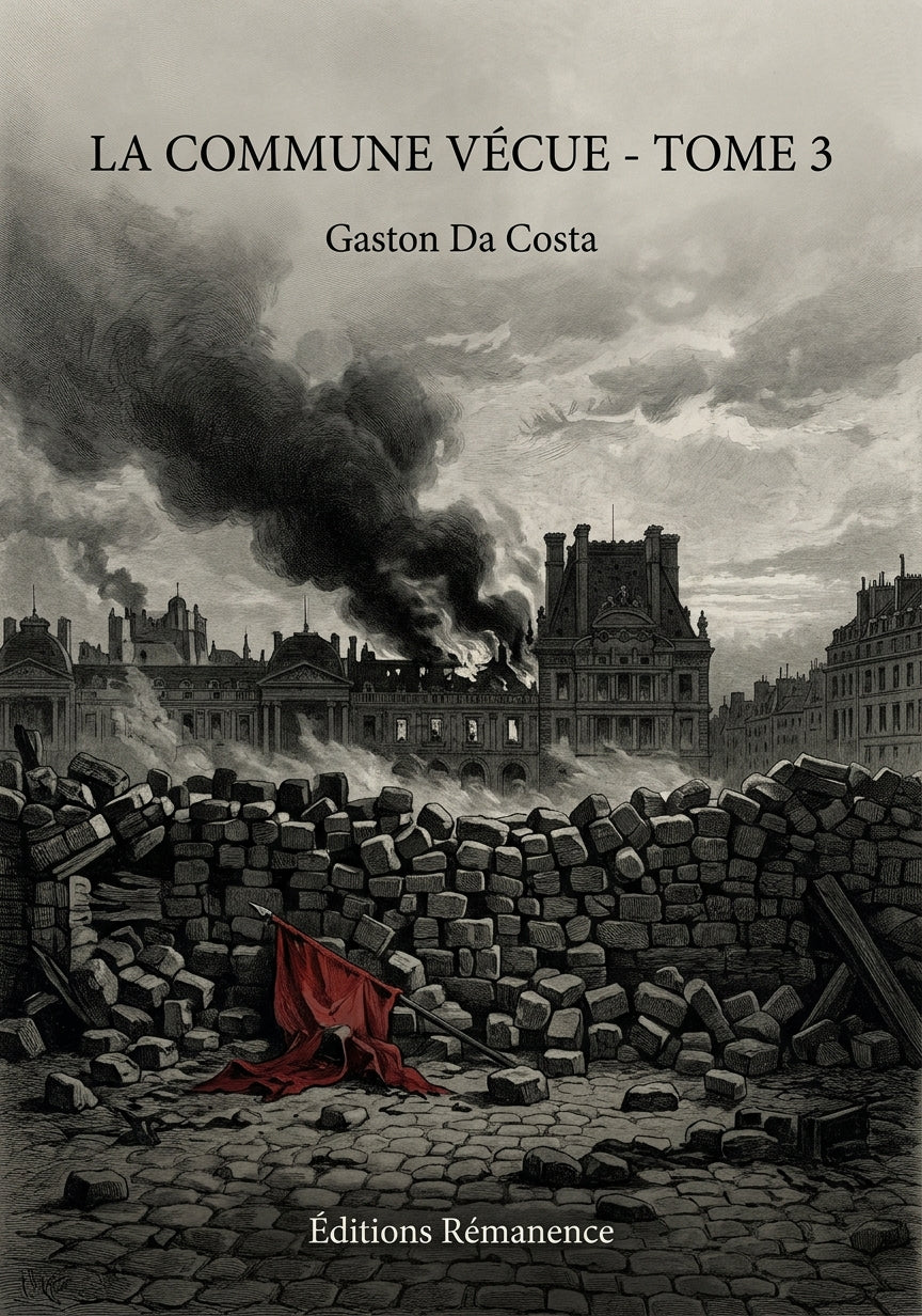 Livre La Commune vécue - Tome 3 par Gaston Da Costa - Couverture - Editions Remanence