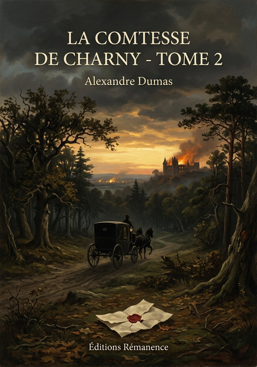 Livre La Comtesse de Charny - Tome 2 par Alexandre Dumas - Couverture - Editions Remanence