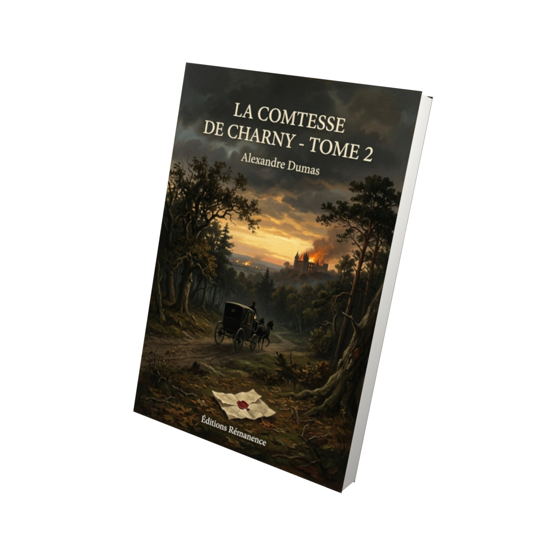 Livre La Comtesse de Charny - Tome 2 par Alexandre Dumas - Vue 3D - Editions Remanence