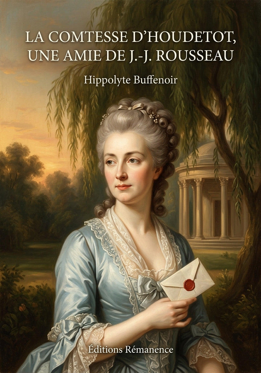 Livre La Comtesse d’Houdetot, une amie de J.-J. Rousseau par Hippolyte Buffenoir - Couverture - Editions Remanence