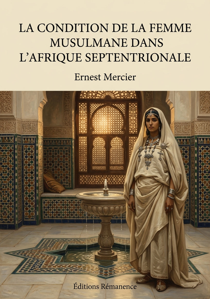 Livre La Condition de la femme musulmane dans l'Afrique septentrionale par Ernest Mercier - Couverture - Editions Remanence