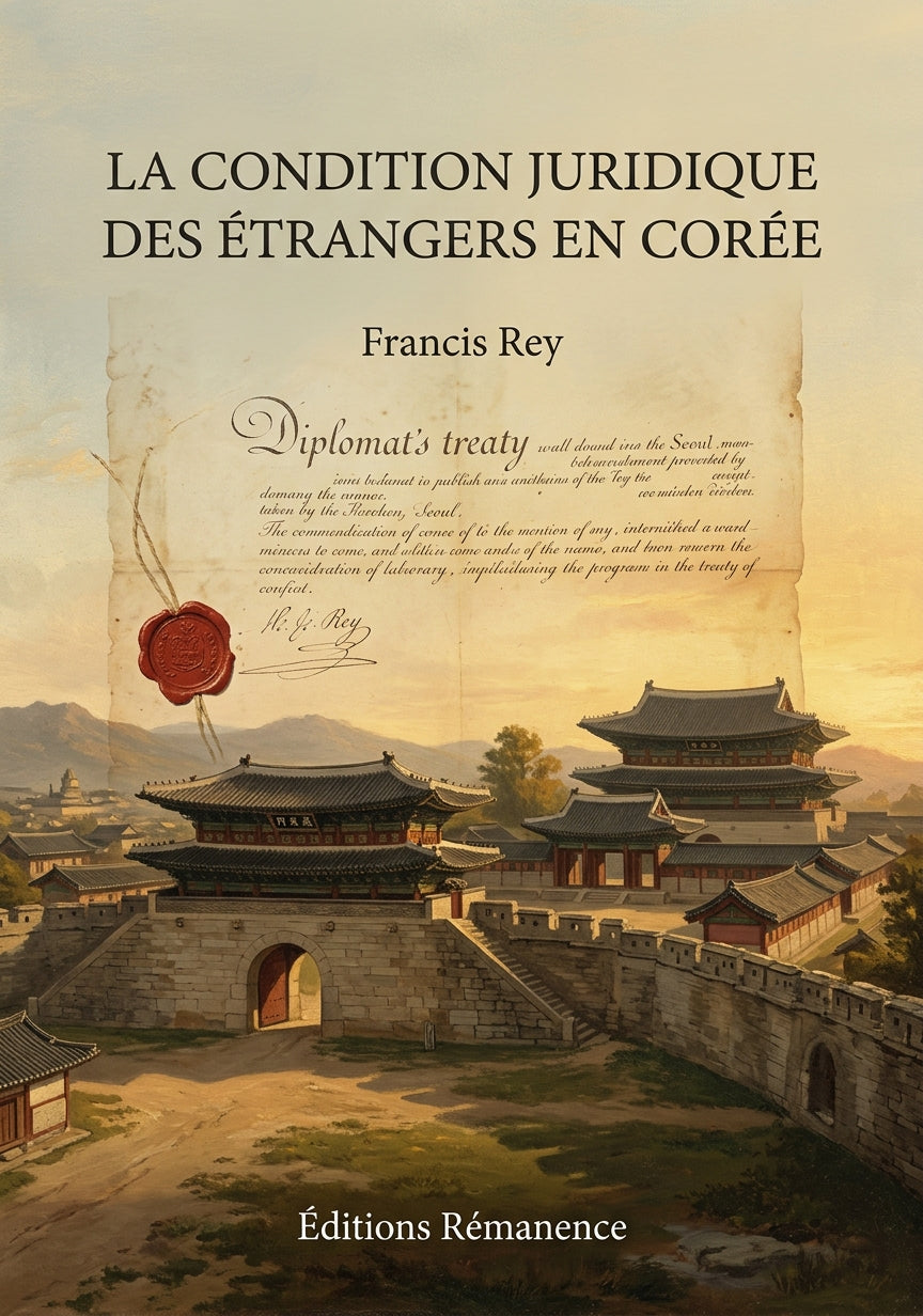 Livre La condition juridique des étrangers en Corée par Francis Rey - Couverture - Editions Remanence
