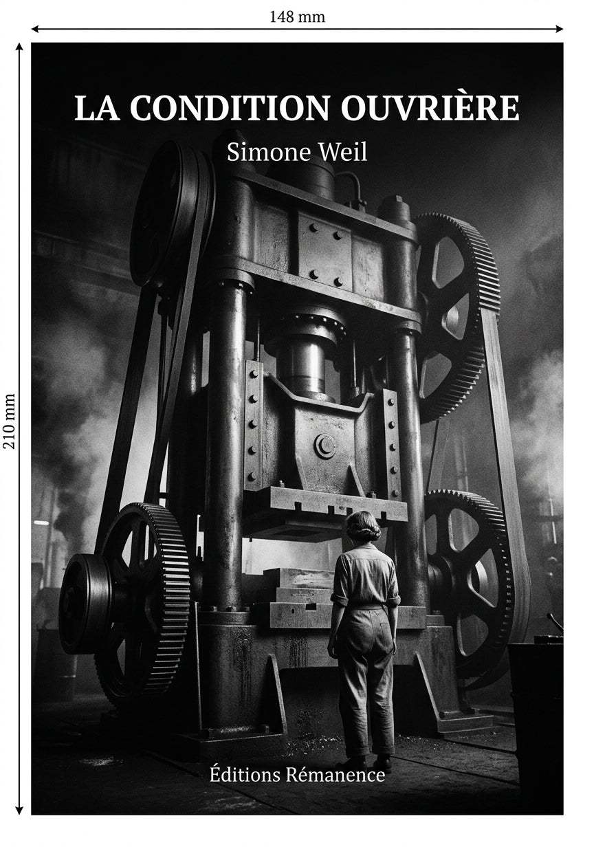 Livre La Condition ouvrière par Simone Weil - Couverture - Editions Remanence