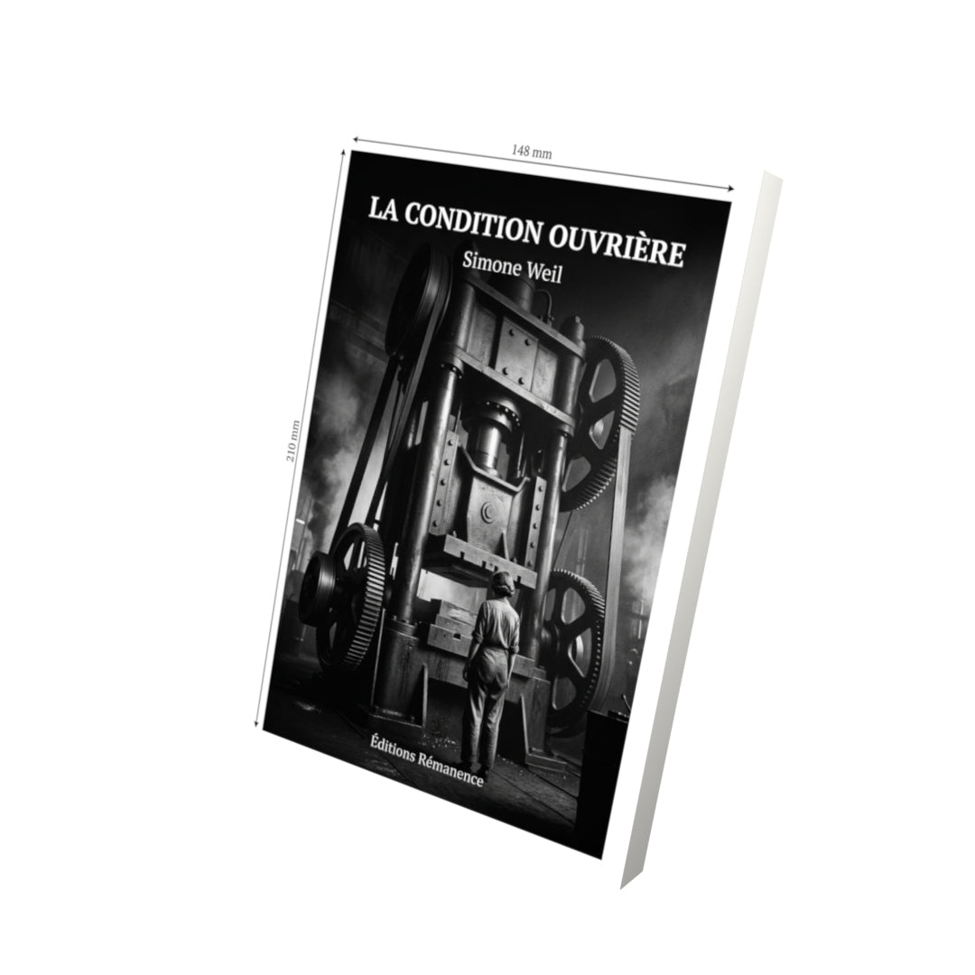 Livre La Condition ouvrière par Simone Weil - Vue 3D - Editions Remanence