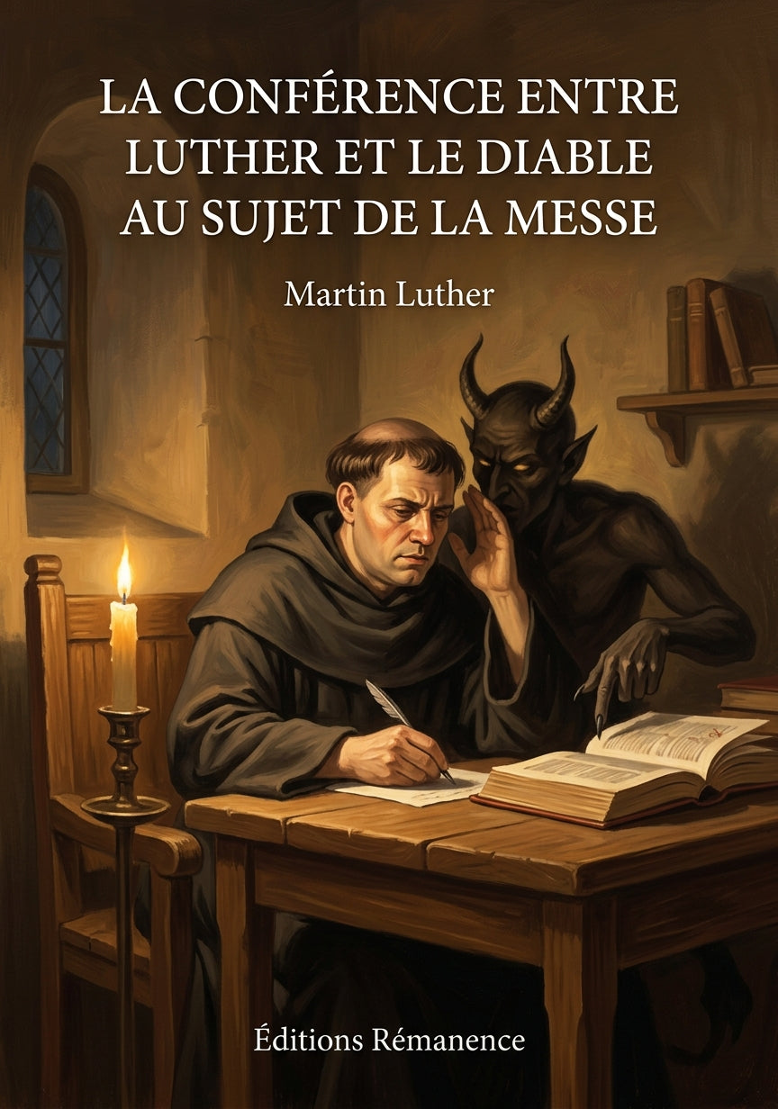 Livre La Conférence entre Luther et le Diable au sujet de la messe par Martin Luther - Couverture - Editions Remanence