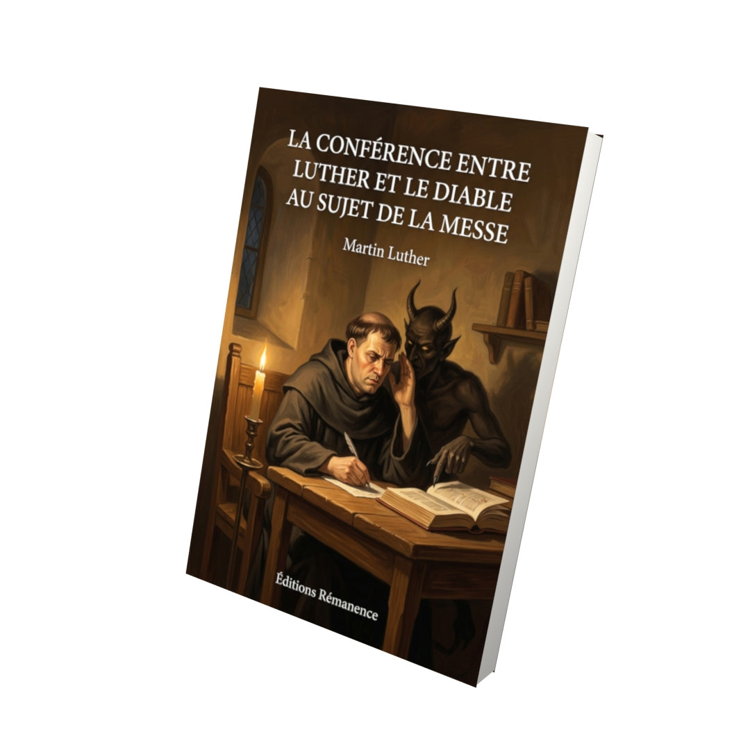 Livre La Conférence entre Luther et le Diable au sujet de la messe par Martin Luther - Vue 3D - Editions Remanence