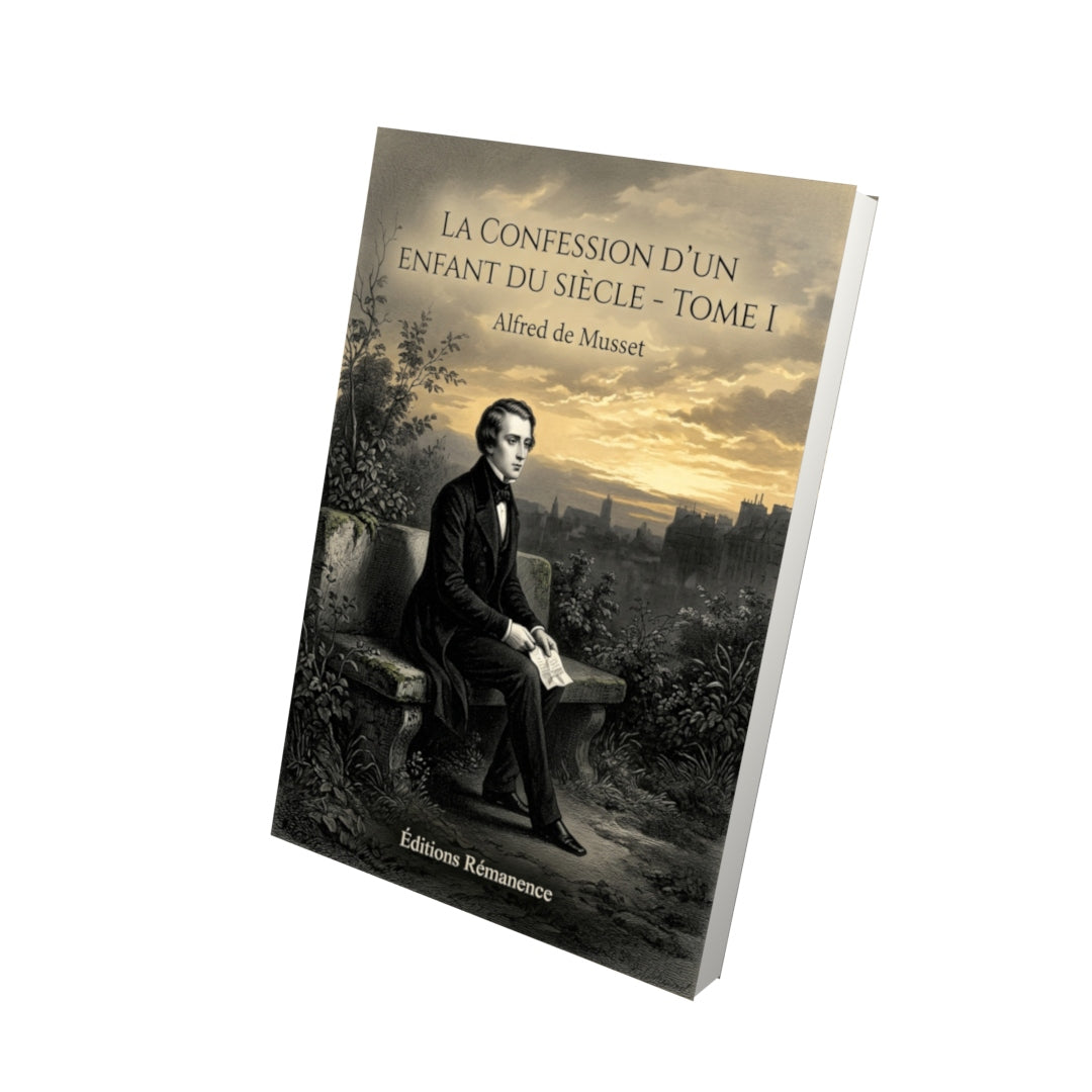 Livre La Confession d’un enfant du siècle - Tome I par Alfred de Musset - Vue 3D - Editions Remanence