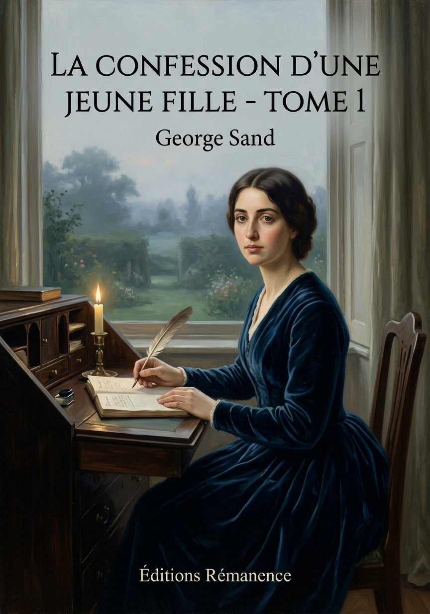 Livre La Confession d’une jeune fille - Tome 1 par George Sand - Couverture - Editions Remanence