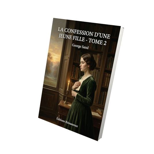 Livre La Confession d’une jeune fille - Tome 2 par George Sand - Vue 3D - Editions Remanence