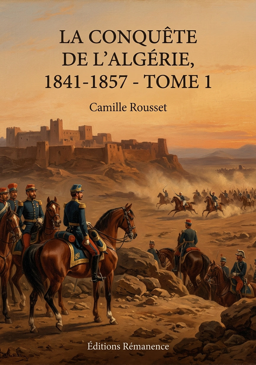 Livre La conquête de l'Algérie, 1841-1857 - Tome 1 par Camille Rousset - Couverture - Editions Remanence