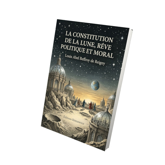 Livre La constitution de la lune, réve politique et moral par Louis Abel Beffroy de Reigny - Vue 3D - Editions Remanence