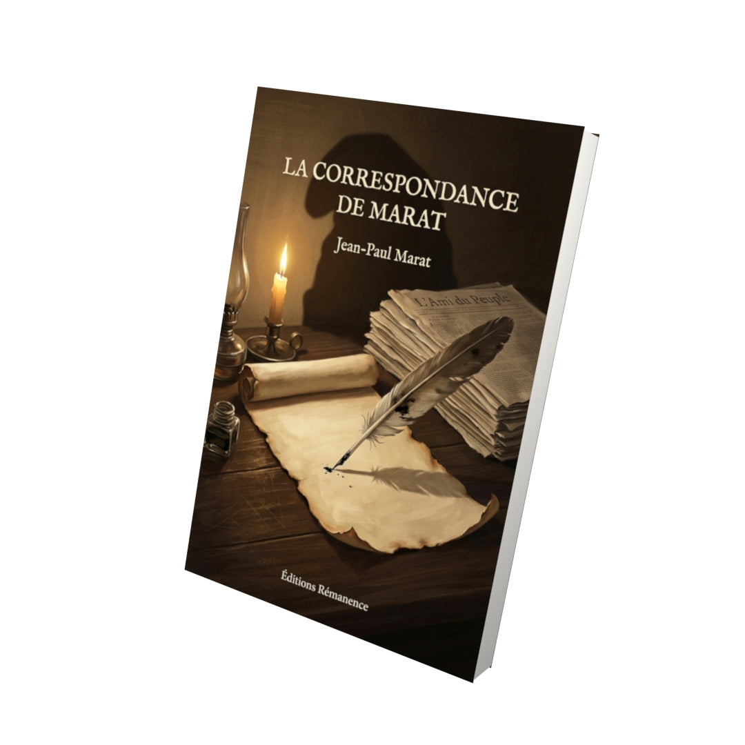Livre La Correspondance de Marat par Jean-Paul Marat - Vue 3D - Editions Remanence