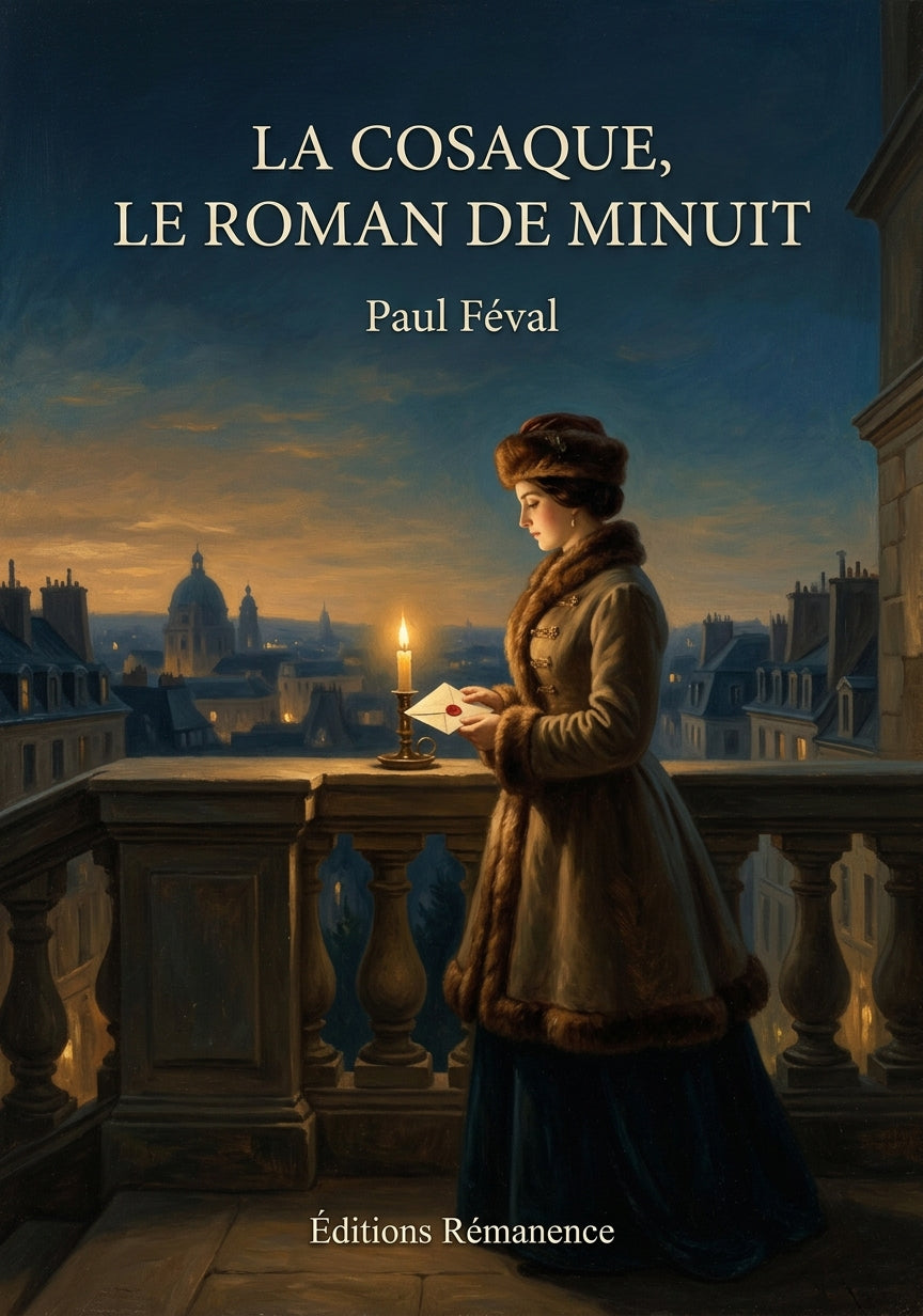 Livre La Cosaque, Le Roman de Minuit par Paul Féval - Couverture - Editions Remanence