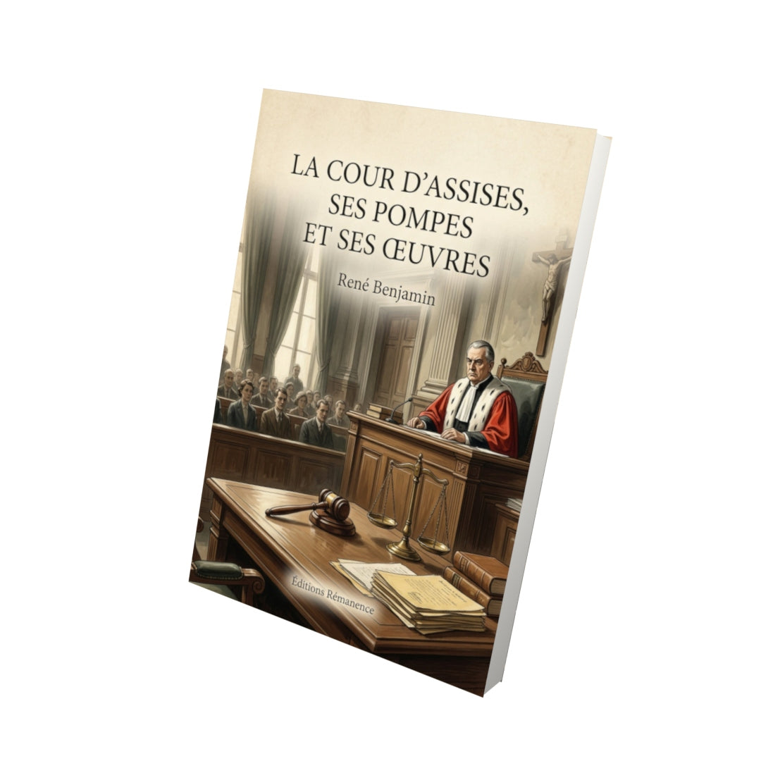 Livre La Cour d'Assises, ses pompes et ses œuvres - René Benjamin - Vue 3D - Editions Remanence