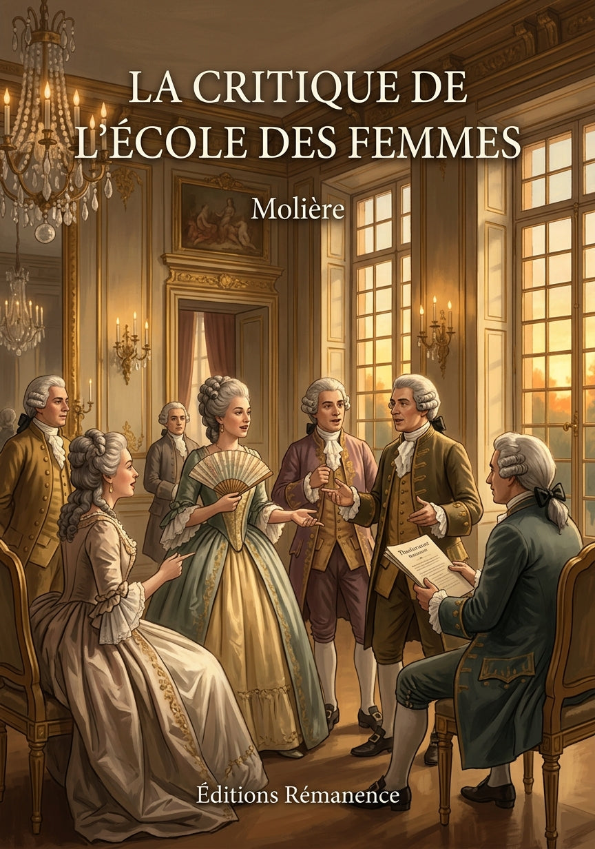 Livre La Critique de L’École des femmes par Molière - Couverture - Editions Remanence