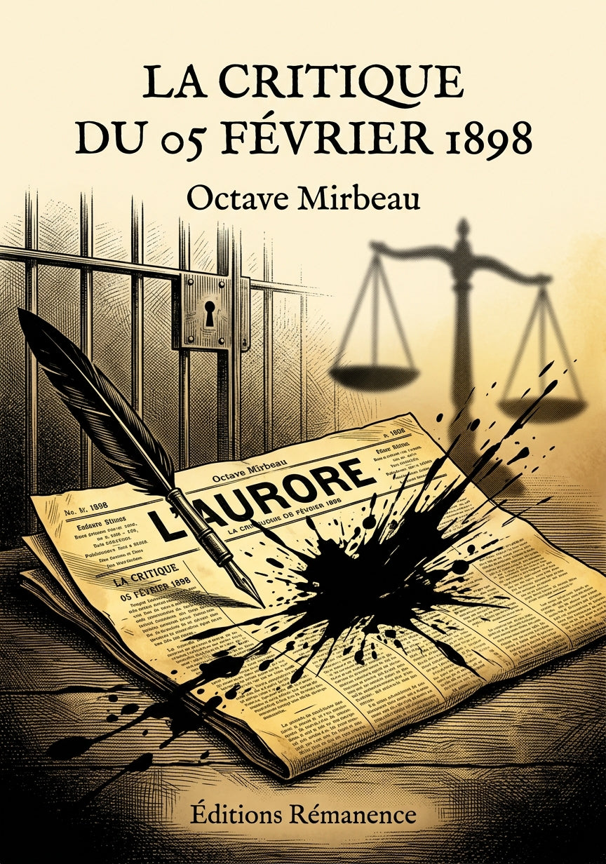 Livre La Critique du 05 février 1898 par Octave Mirbeau - Couverture - Editions Remanence