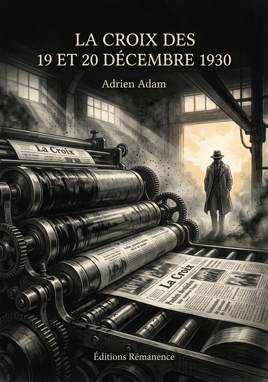 Livre La Croix des 19 et 20 décembre 1930 par Adrien Adam - Couverture - Editions Remanence