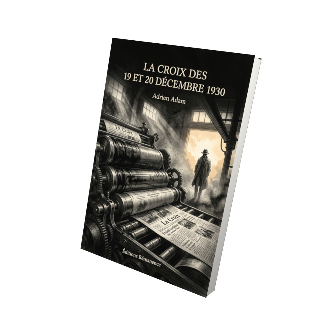 Livre La Croix des 19 et 20 décembre 1930 par Adrien Adam - Vue 3D - Editions Remanence