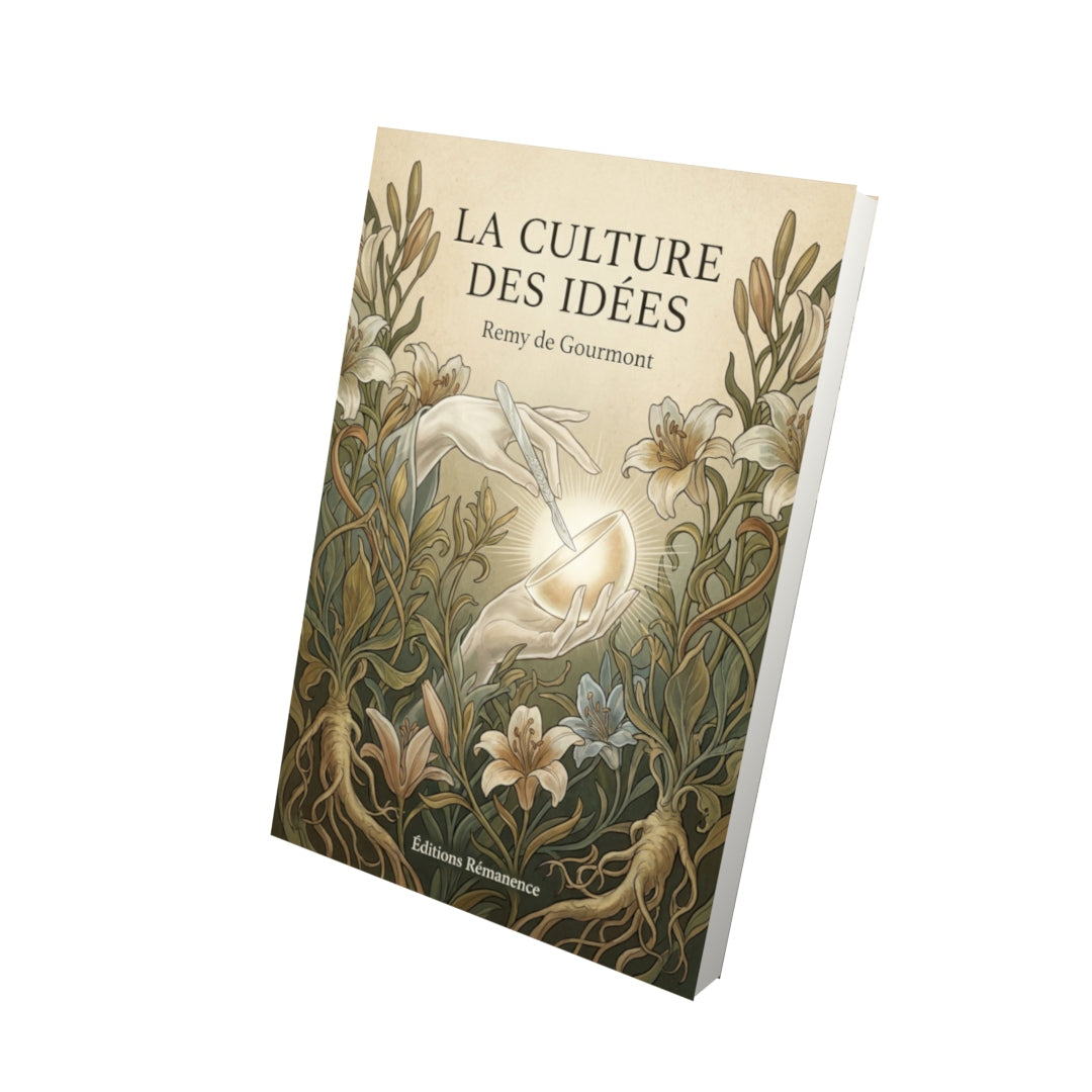 Livre La culture des idées - Remy de Gourmont - Vue 3D - Editions Remanence