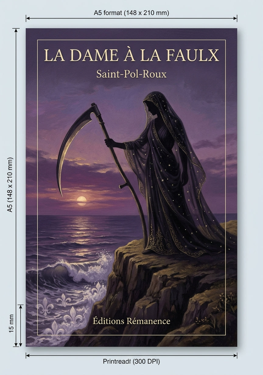 Livre La Dame à la faulx par Saint-Pol-Roux - Couverture - Editions Remanence