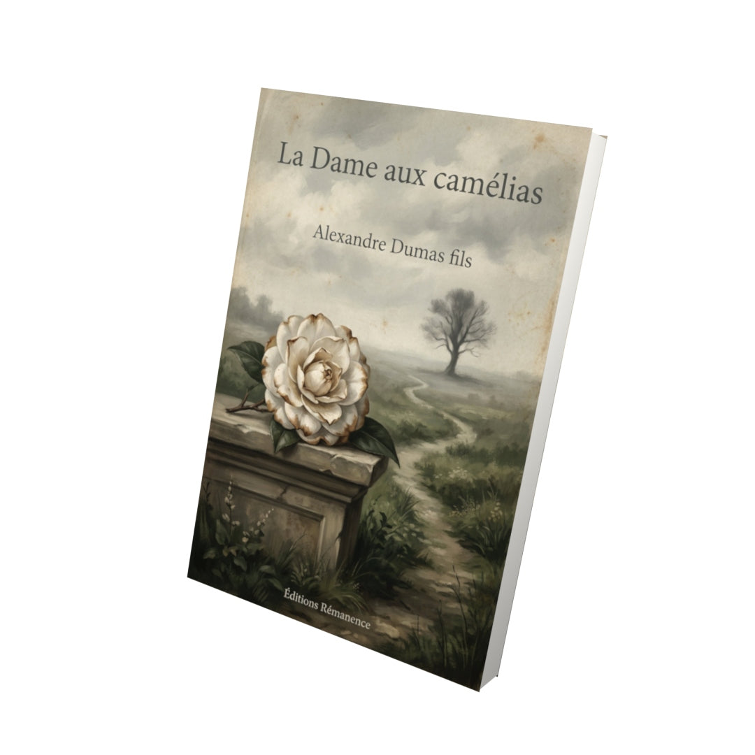 Livre La Dame aux camélias - Alexandre Dumas fils - Vue 3D - Editions Remanence