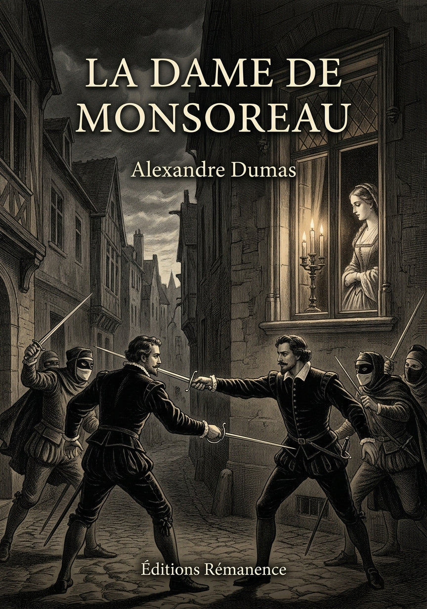 Livre La Dame de Monsoreau par Alexandre Dumas - Couverture - Editions Remanence