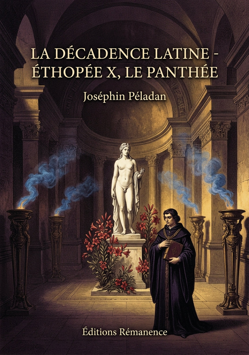 Livre La Décadence latine - Éthopée X, Le Panthée par Joséphin Péladan - Couverture - Editions Remanence
