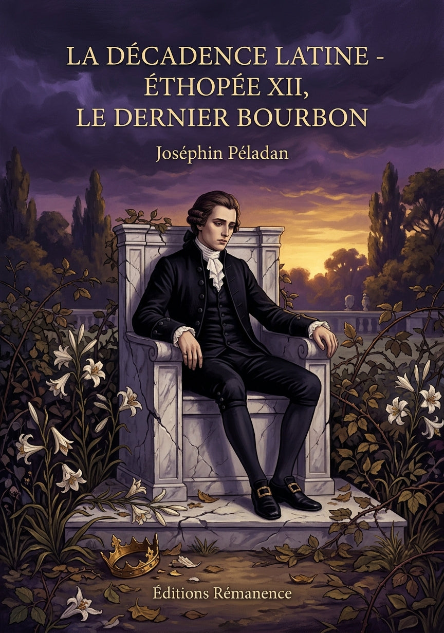Livre La Décadence latine - Éthopée XII, Le Dernier Bourbon par Joséphin Péladan - Couverture - Editions Remanence