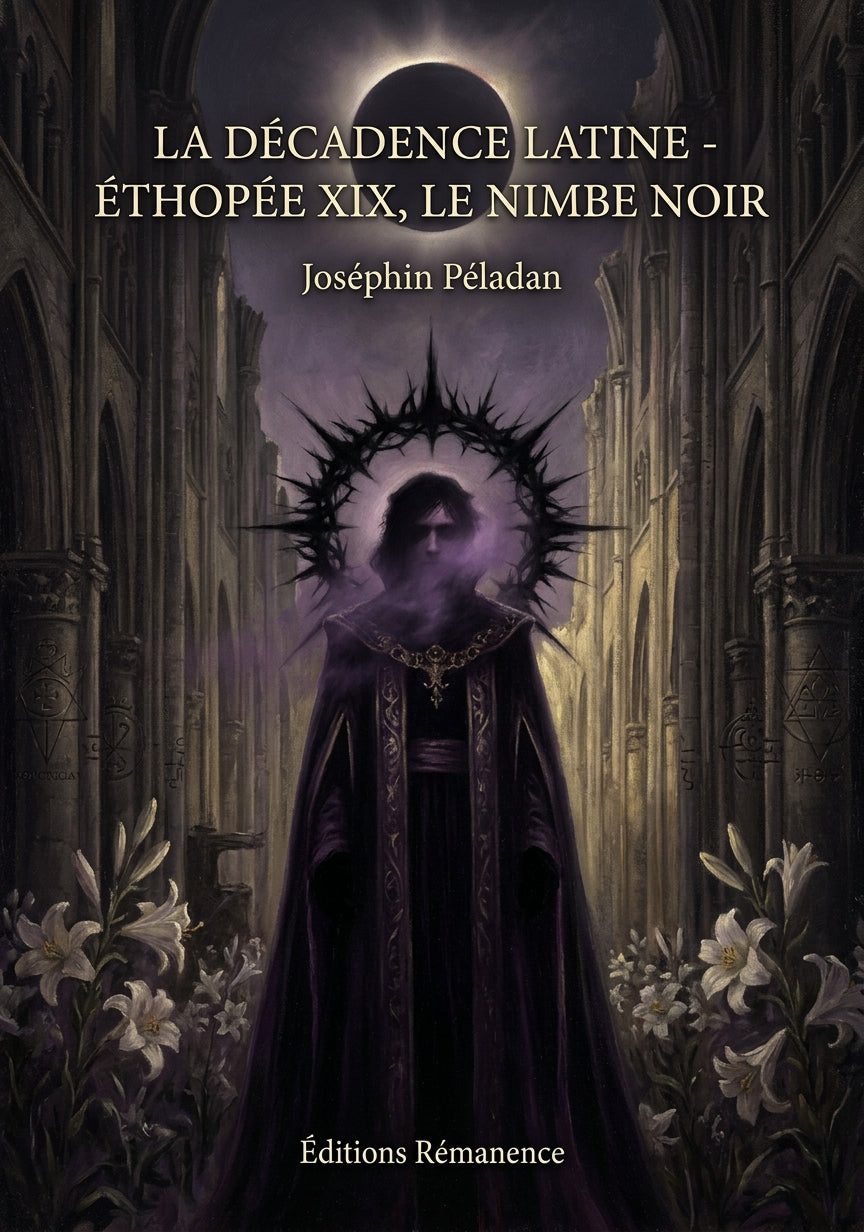 Livre La Décadence latine - Éthopée XIX, Le Nimbe noir par Joséphin Péladan - Couverture - Editions Remanence